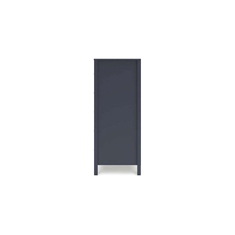 Navy Blue Five Drawer Chest with Shaker Style Bedroom Storage