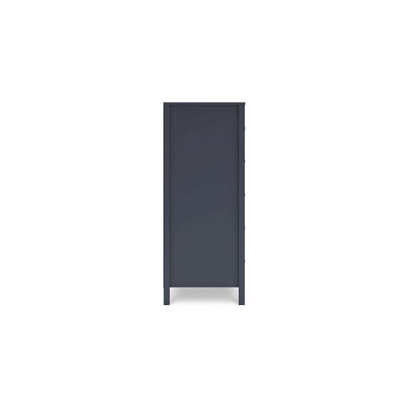 Navy Blue Five Drawer Chest with Shaker Style Bedroom Storage