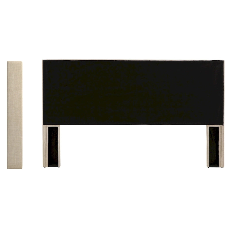 Modern Wingback Button Tufted Linen Upholstered Headboard with Padded Frame