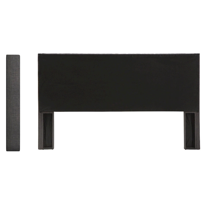 Modern Wingback Button Tufted Linen Upholstered Headboard with Padded Frame