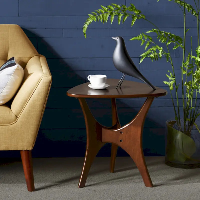 INK+IVY Blaze Triangle Wood Side Table