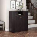 DH BASIC Modern 32-inch 20-Pair Shoe Cabinet with Adjustable Shelf and Metal Handle