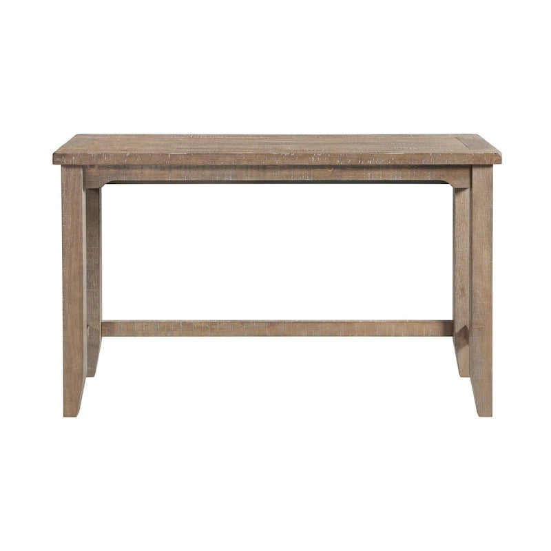 Table-bar rustique pour canapé en pin lavé au sable avec prises électriques intégrées