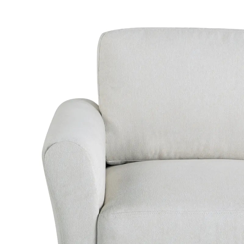 Canapé deux places moelleux en microfibre avec accoudoirs arrondis et assise rembourrée