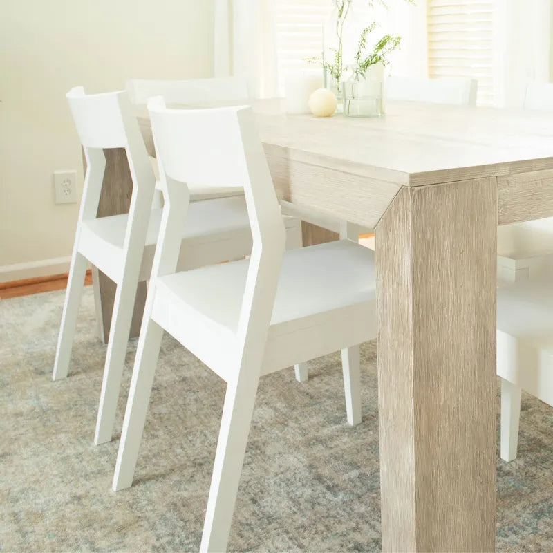 Modern Solid Pine Dining Chair with Contoured Seat and Backrest