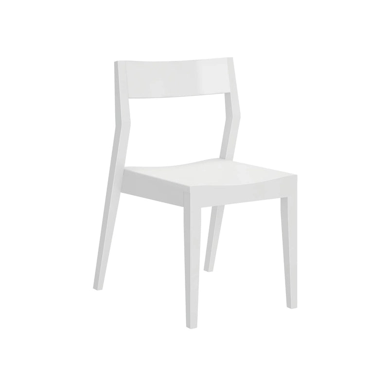 Modern Solid Pine Dining Chair with Contoured Seat and Backrest