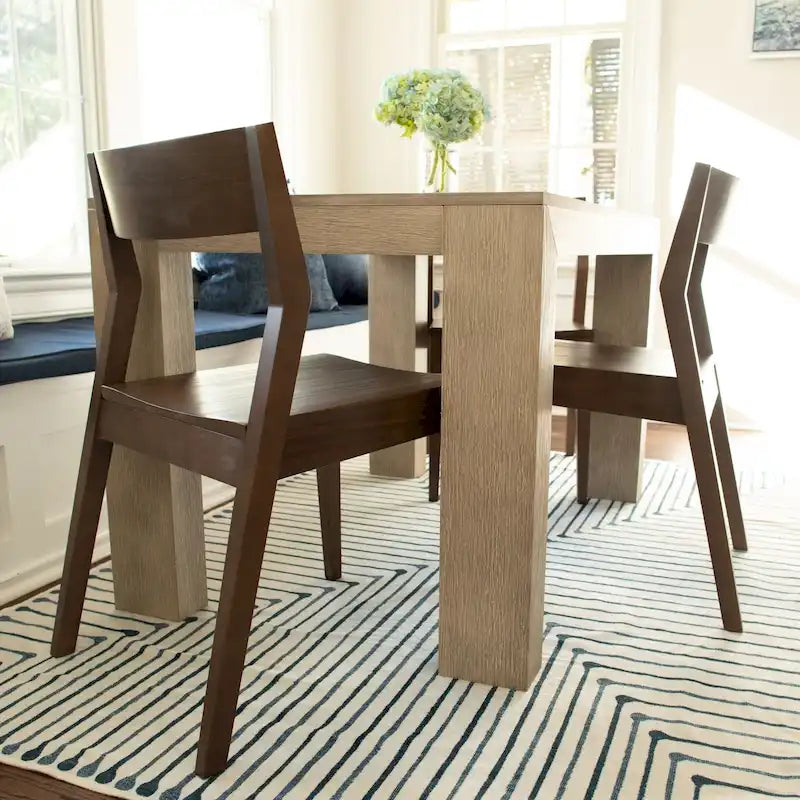 Modern Solid Pine Dining Chair with Contoured Seat and Backrest