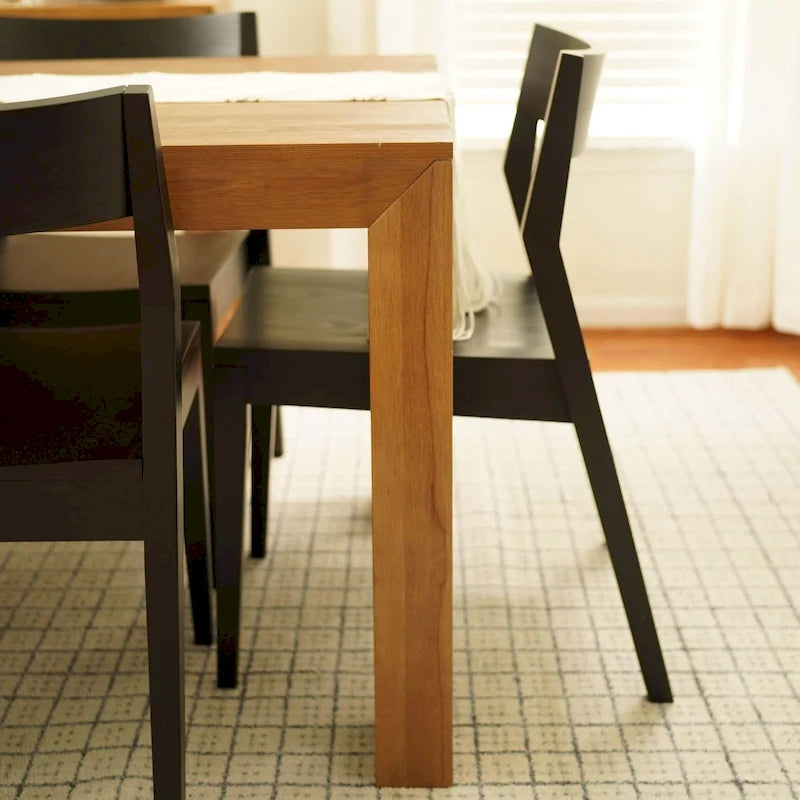 Modern Solid Pine Dining Chair with Contoured Seat and Backrest