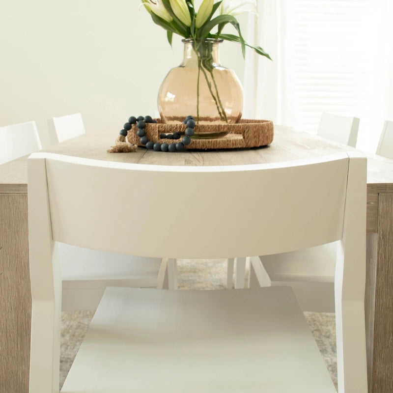 Modern Solid Pine Dining Chair with Contoured Seat and Backrest