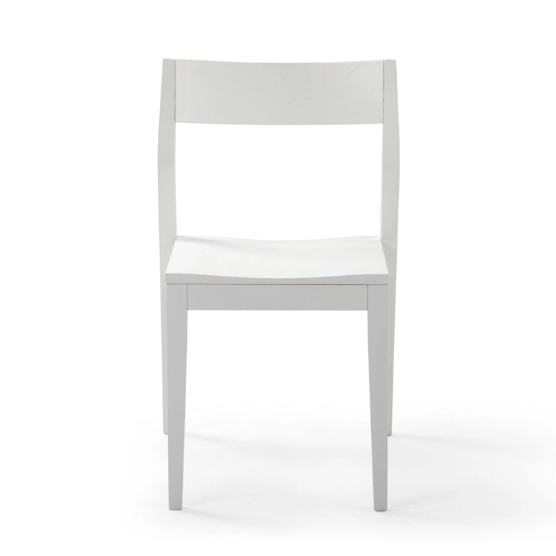 Modern Solid Pine Dining Chair with Contoured Seat and Backrest