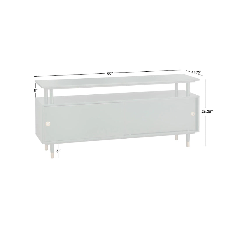 Mid-Century Modern Wood TV Stand with Sliding Doors and Storage