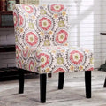 Modern Upholstered Armless Slipper Accent Chair with Dark Wooden Legs