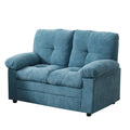 Compact Upholstered Loveseat with Tufted Cushions and Plush Pillowtop Arms