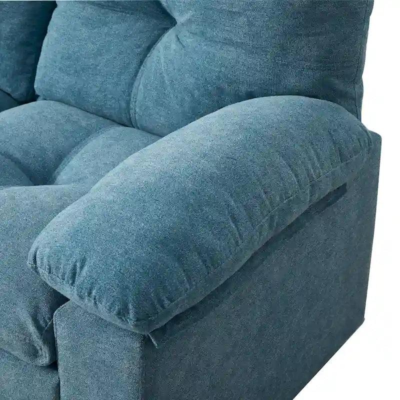 Compact Upholstered Loveseat with Tufted Cushions and Plush Pillowtop Arms