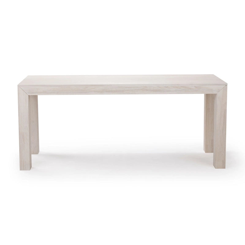 Modern Rectangular Solid Pine Wood Dining Table with Wirebrushed Finish