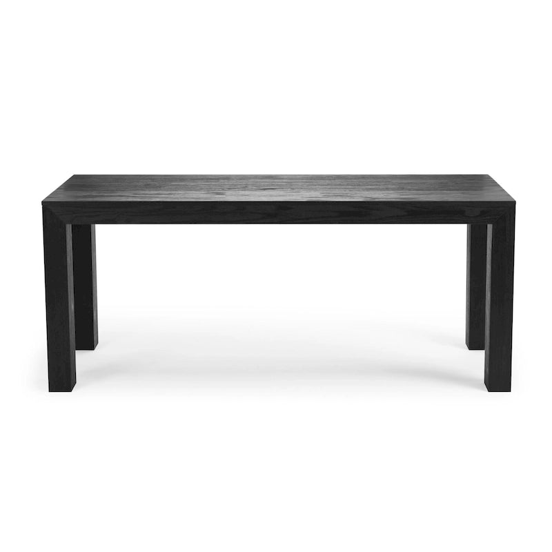 Modern Rectangular Solid Pine Wood Dining Table with Wirebrushed Finish