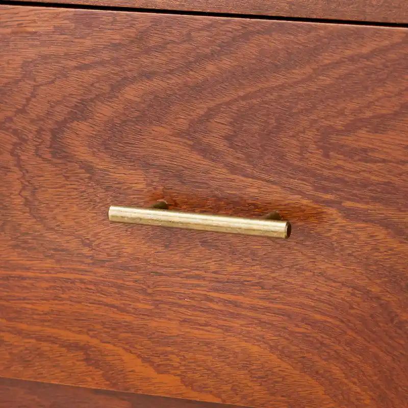 Mid-Century Modern Two-Drawer Writing Desk with Raised Top and Storage