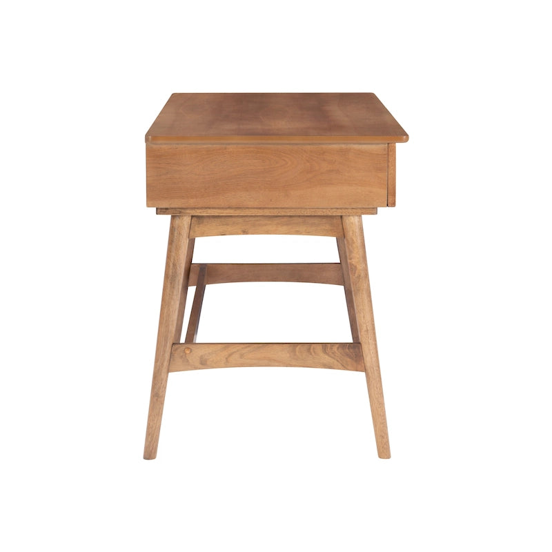 Mid-Century Rattan Drawer Writing Desk in Natural or Black Finish