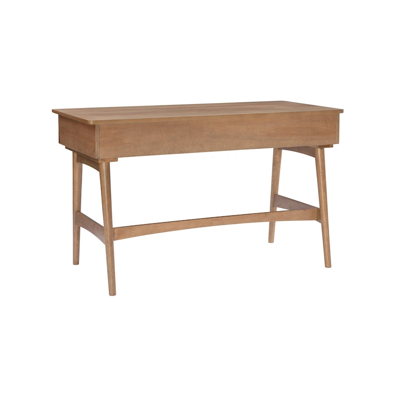 Mid-Century Rattan Drawer Writing Desk in Natural or Black Finish