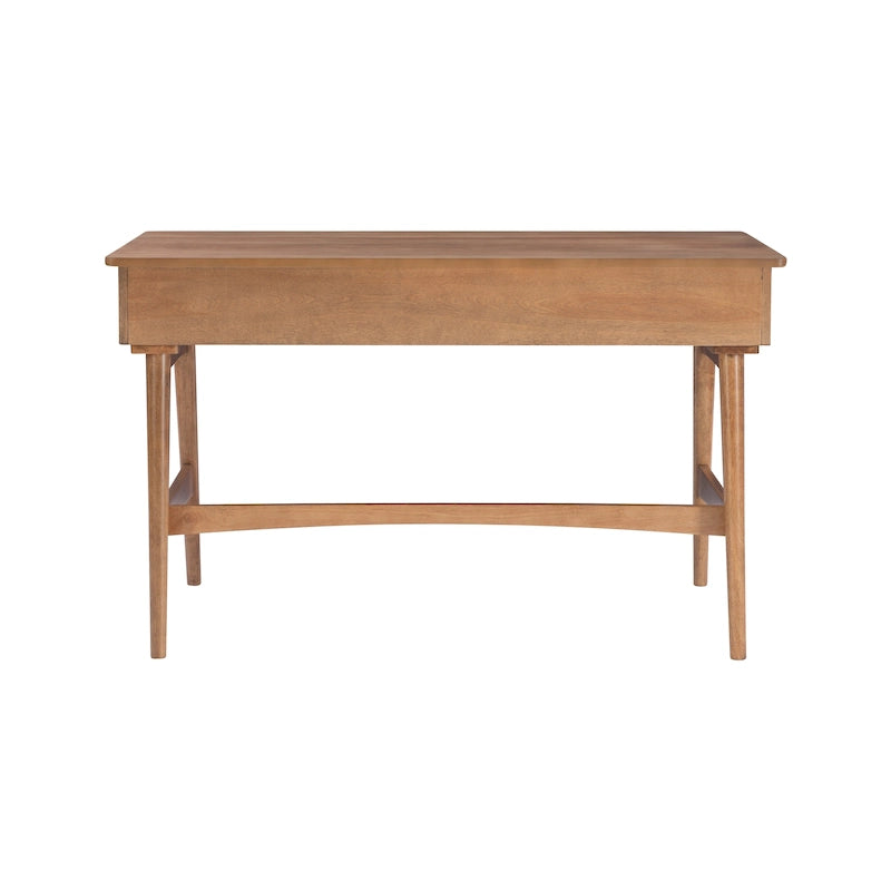 Mid-Century Rattan Drawer Writing Desk in Natural or Black Finish