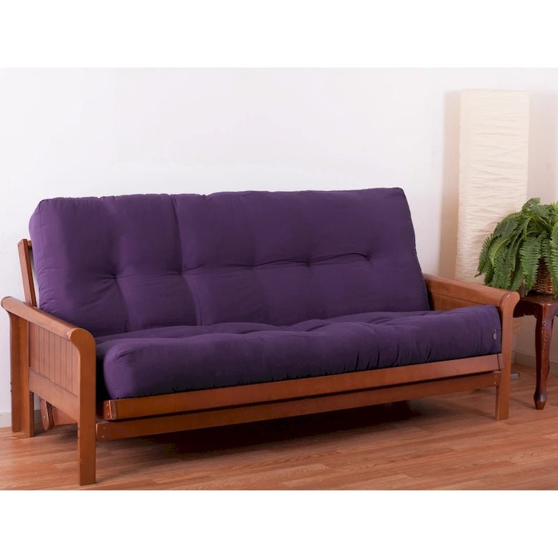 Tufted Twill Futon Mattress with Medium Firm Cotton Foam Support