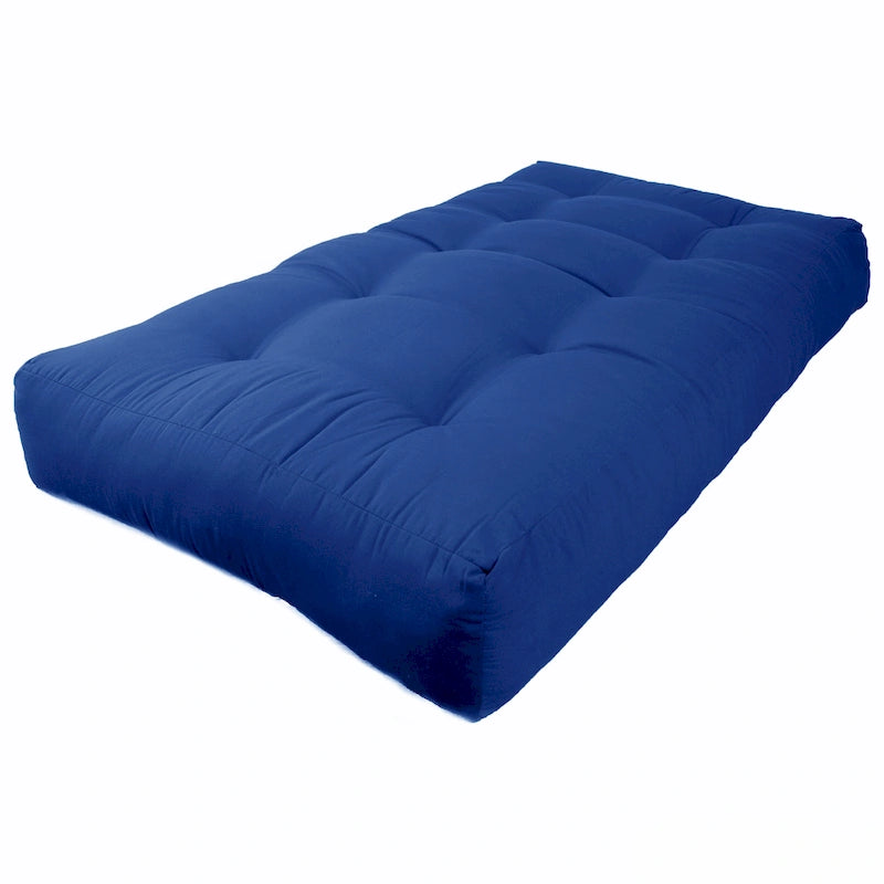 Tufted Twill Futon Mattress with Medium Firm Cotton Foam Support