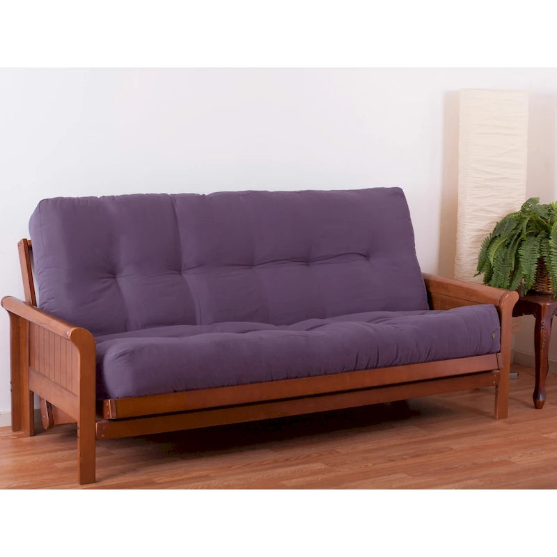 Tufted Twill Futon Mattress with Medium Firm Cotton Foam Support