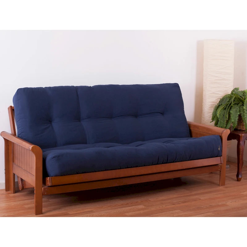 Tufted Twill Futon Mattress with Medium Firm Cotton Foam Support