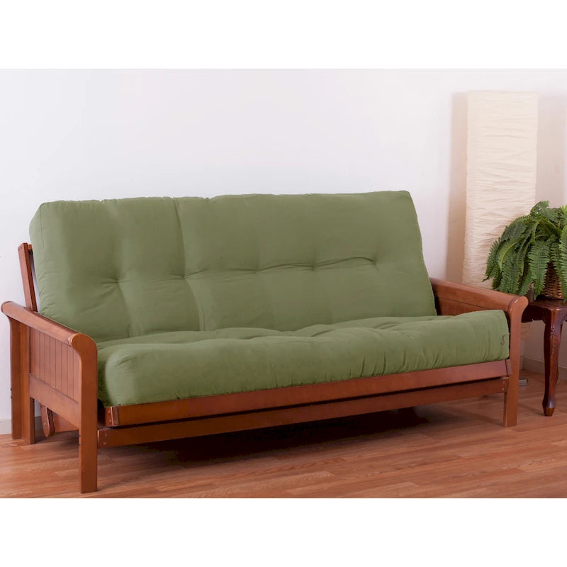 Tufted Twill Futon Mattress with Medium Firm Cotton Foam Support
