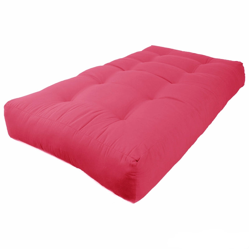 Tufted Twill Futon Mattress with Medium Firm Cotton Foam Support