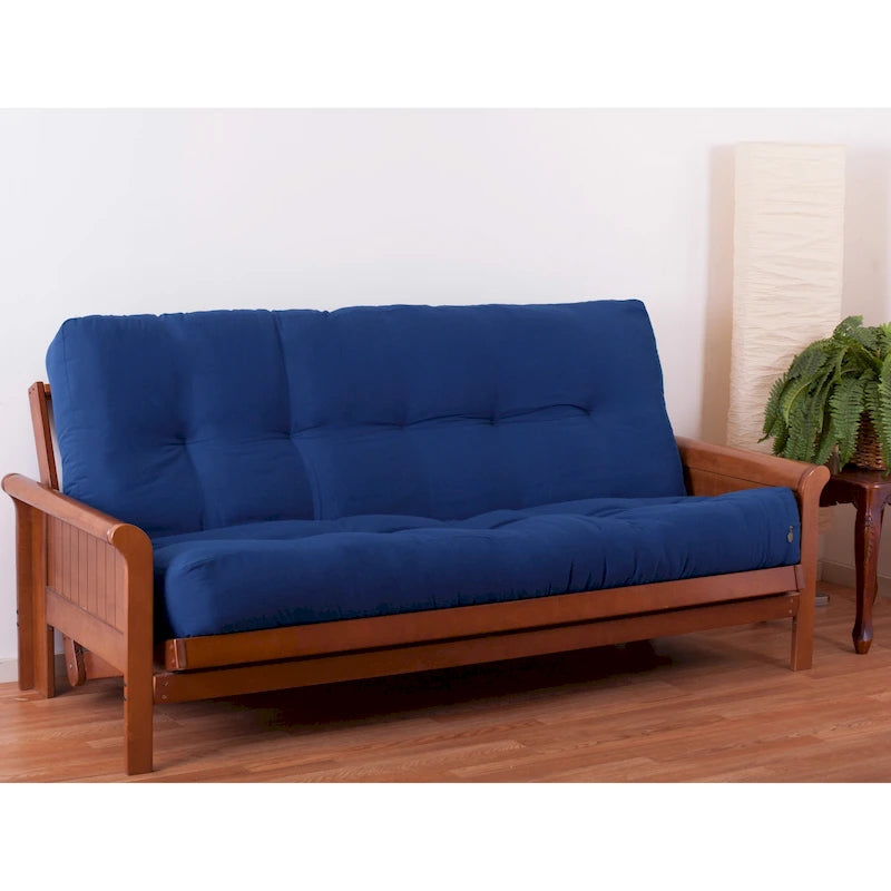 Tufted Twill Futon Mattress with Medium Firm Cotton Foam Support