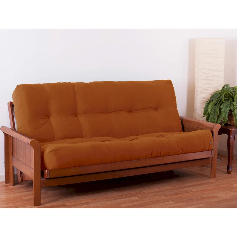 Tufted Twill Futon Mattress with Medium Firm Cotton Foam Support