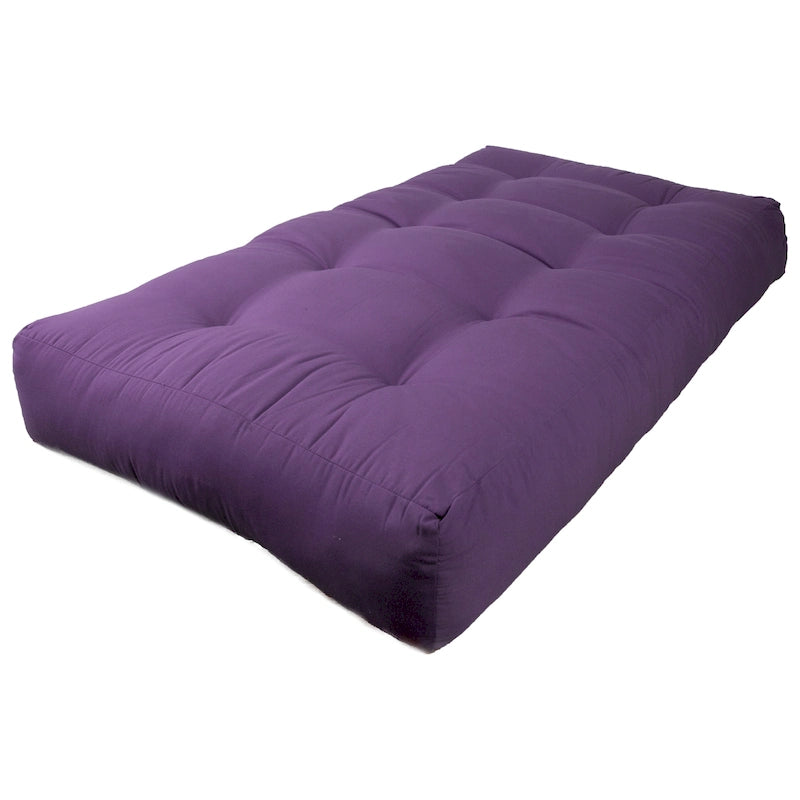 Tufted Twill Futon Mattress with Medium Firm Cotton Foam Support