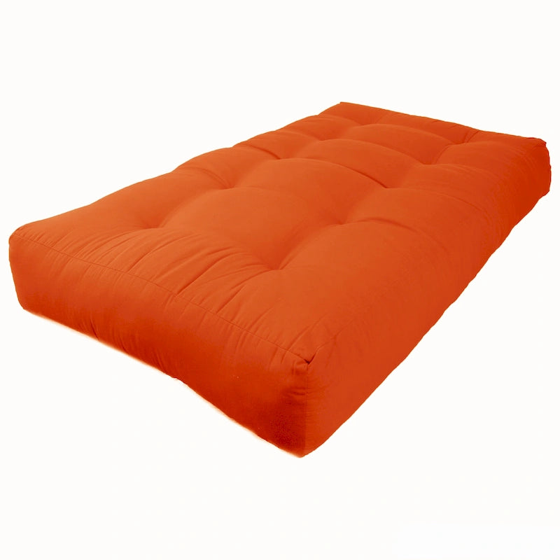 Tufted Twill Futon Mattress with Medium Firm Cotton Foam Support