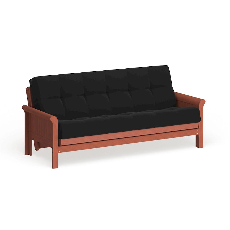 Tufted Twill Futon Mattress with Medium Firm Cotton Foam Support