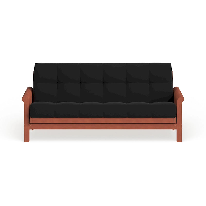 Tufted Twill Futon Mattress with Medium Firm Cotton Foam Support