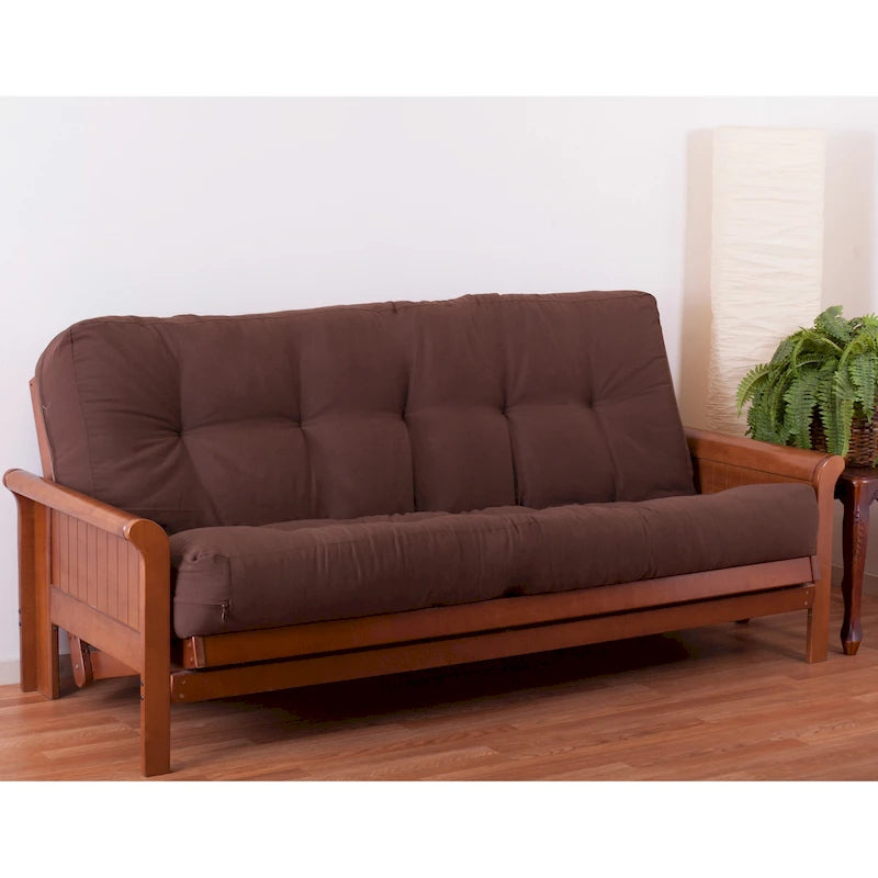 Tufted Twill Futon Mattress with Medium Firm Cotton Foam Support