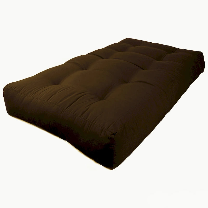 Tufted Twill Futon Mattress with Medium Firm Cotton Foam Support
