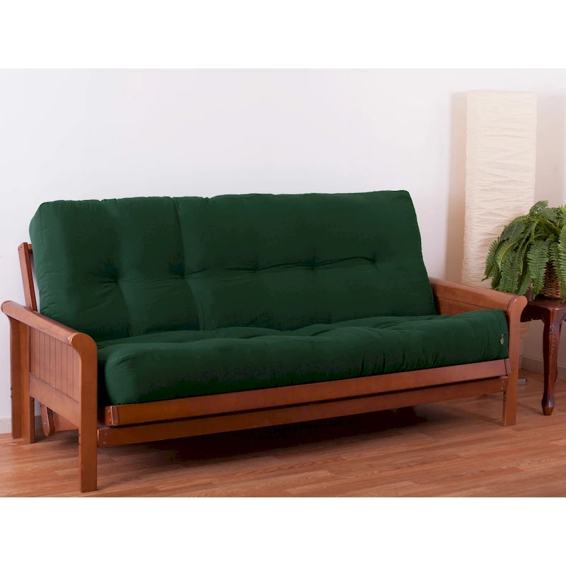Tufted Twill Futon Mattress with Medium Firm Cotton Foam Support