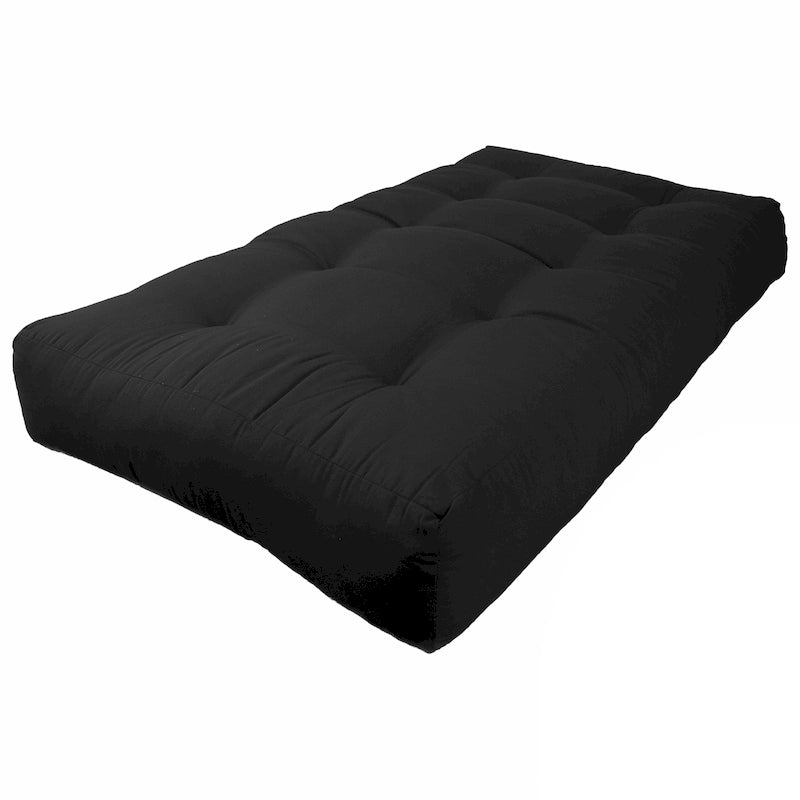 Tufted Twill Futon Mattress with Medium Firm Cotton Foam Support