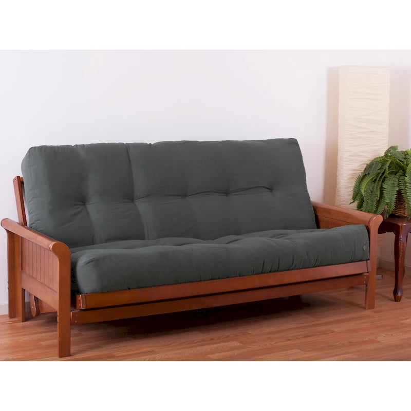 Tufted Twill Futon Mattress with Medium Firm Cotton Foam Support