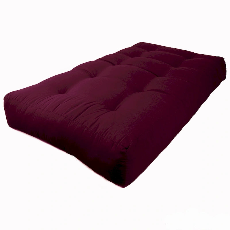 Tufted Twill Futon Mattress with Medium Firm Cotton Foam Support