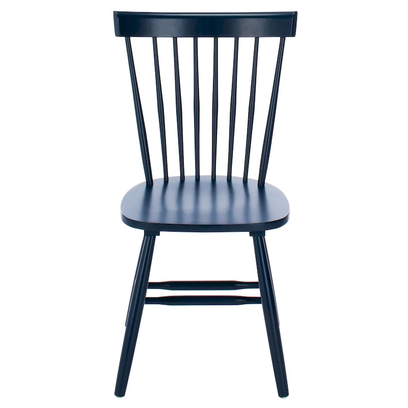 Classic Farmhouse Spindle Back Dining Chair with Curved Armless Design