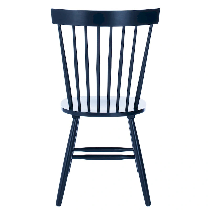 Classic Farmhouse Spindle Back Dining Chair with Curved Armless Design