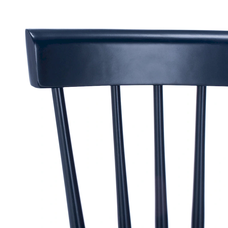 Classic Farmhouse Spindle Back Dining Chair with Curved Armless Design