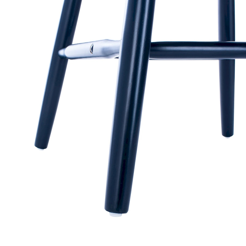 Classic Farmhouse Spindle Back Dining Chair with Curved Armless Design